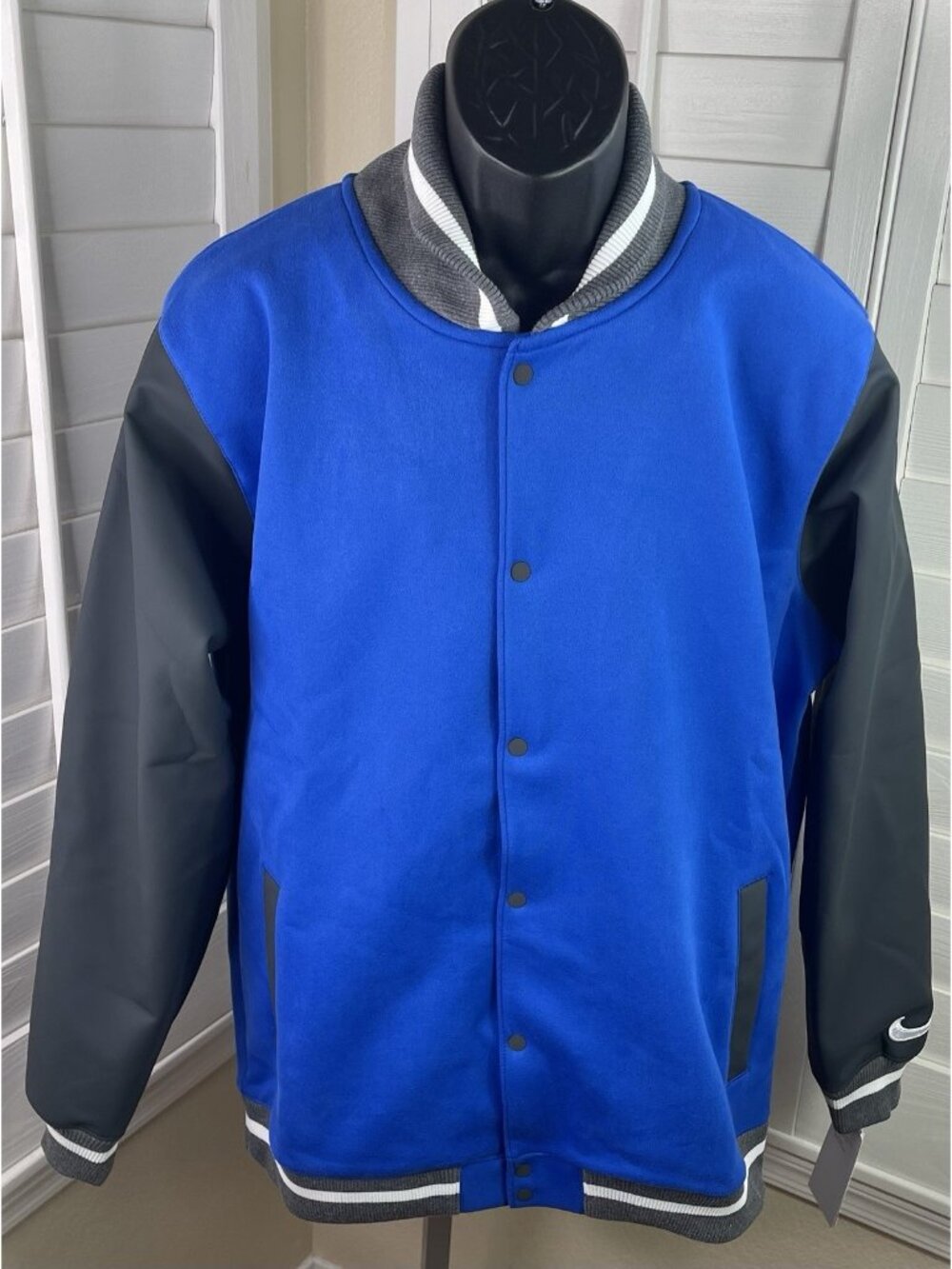 Nike Team Blue Football Letterman Bomber Jacket DJ5971-493 - Men’s M - NWT $230